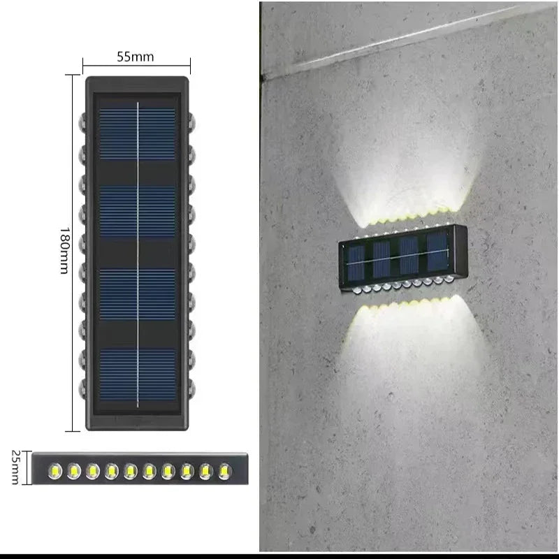 Lámpara Solar de Pared Impermeable para Jardín y Exterior
