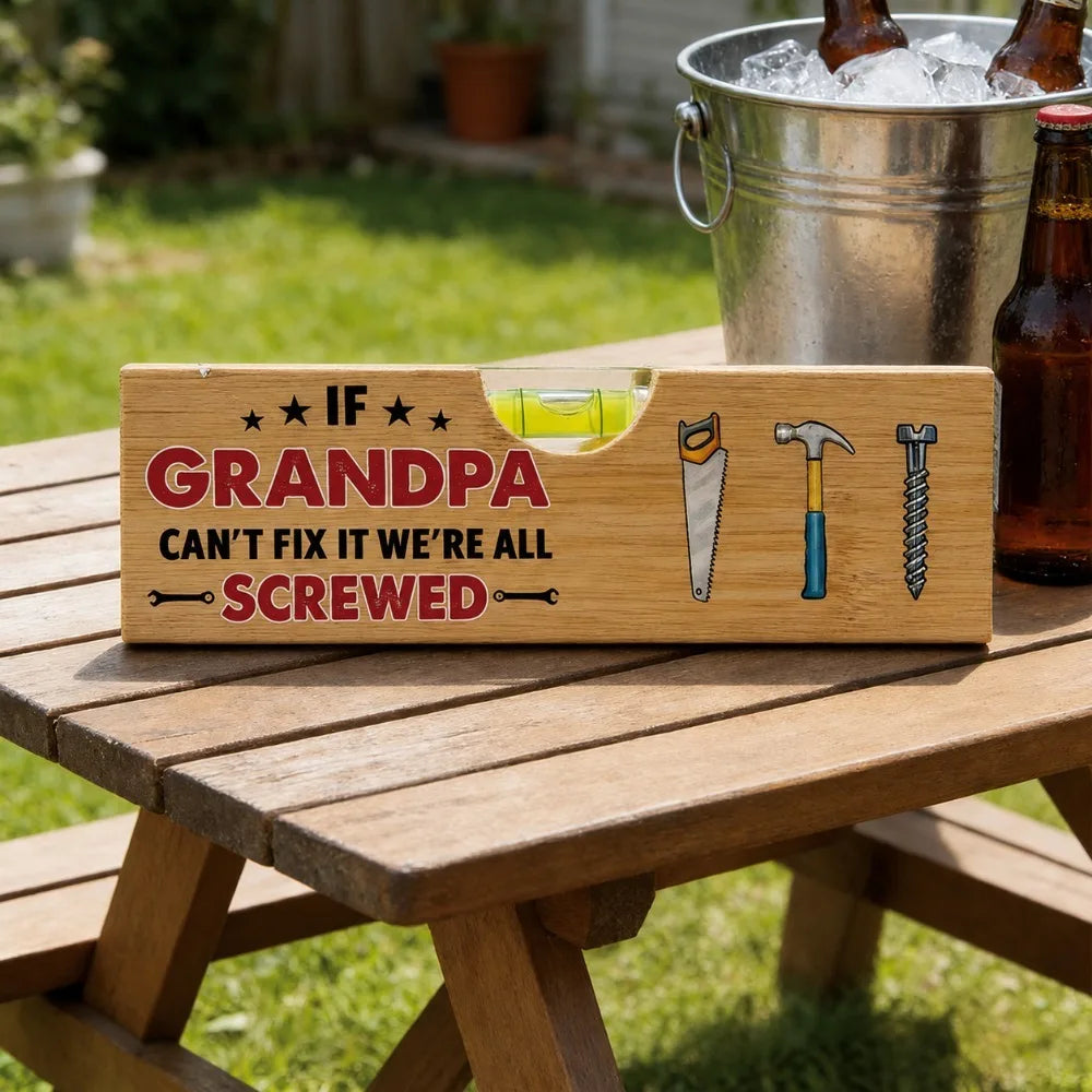 Abridor de Botellas 2 en 1 de Madera con Inserto de Acero, Divertido y Duradero, para el Día del Padre, Cumpleaños, Acción de Gracias, Abridor de Bebidas
