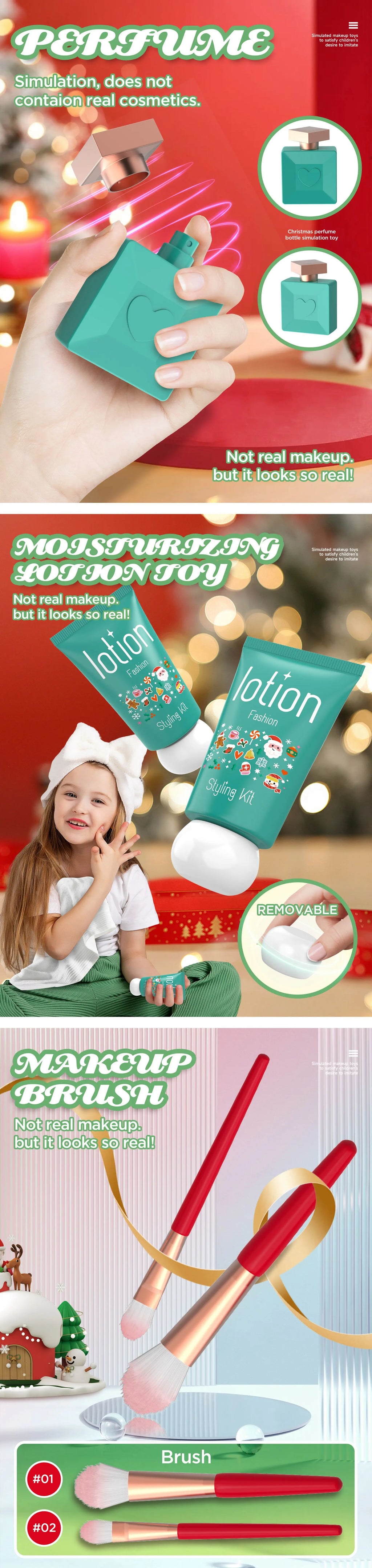 Set de Cosméticos de Juguete para Niñas Maquillaje de Imitación