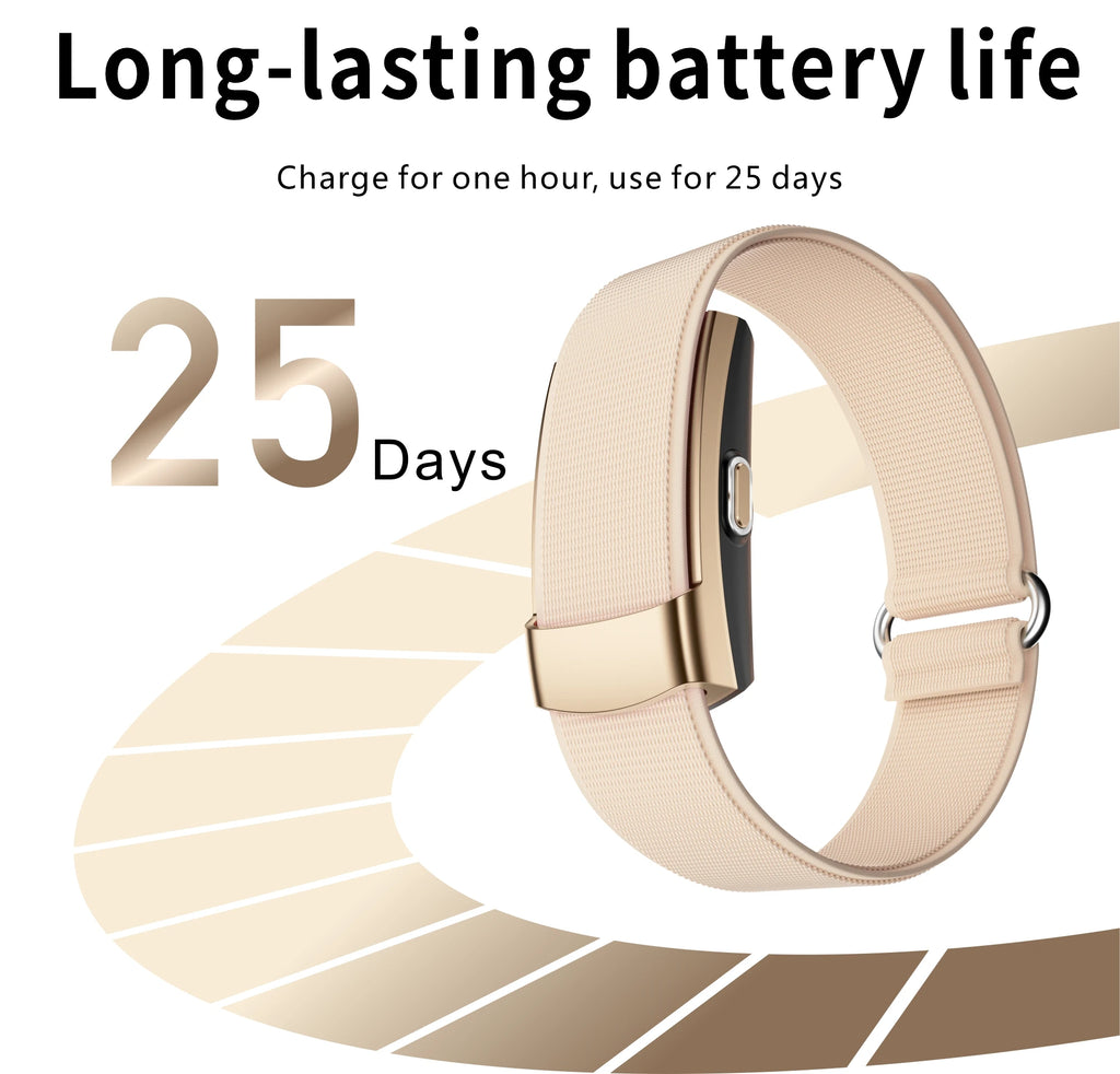 Pulsera Inteligente sin Pantalla, Monitor de Salud y Ejercicio, Monitor de Ritmo Cardíaco 24/7, Monitor de Sueño, Pulsera Deportiva Multifuncional para Android iOS