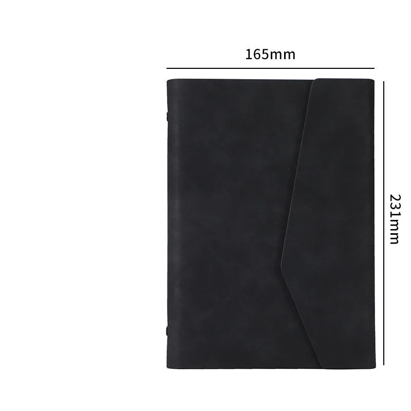 Carpeta A5 de 6 Anillas con Papel Rayado y Bolsillo Multifuncional para Tarjetas, Organizador de Presupuesto, Cuaderno, Diario