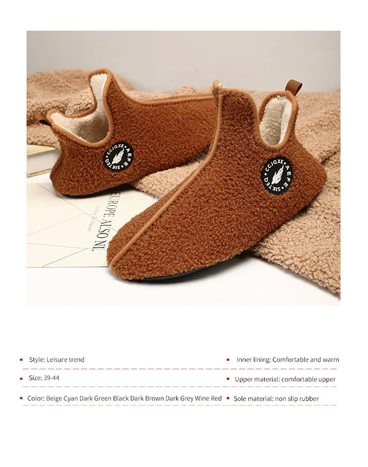 YRZL, zapatos de algodón de invierno para hombre, zapatillas ligeras sin cordones de alta calidad, mocasines de algodón de felpa para interiores, zapatos cálidos Unisex