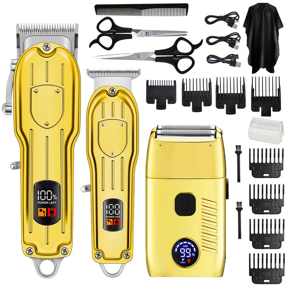 Cortapelos Profesional 3 en 1, Afeitadora Eléctrica Recargable, Recortador de Barba