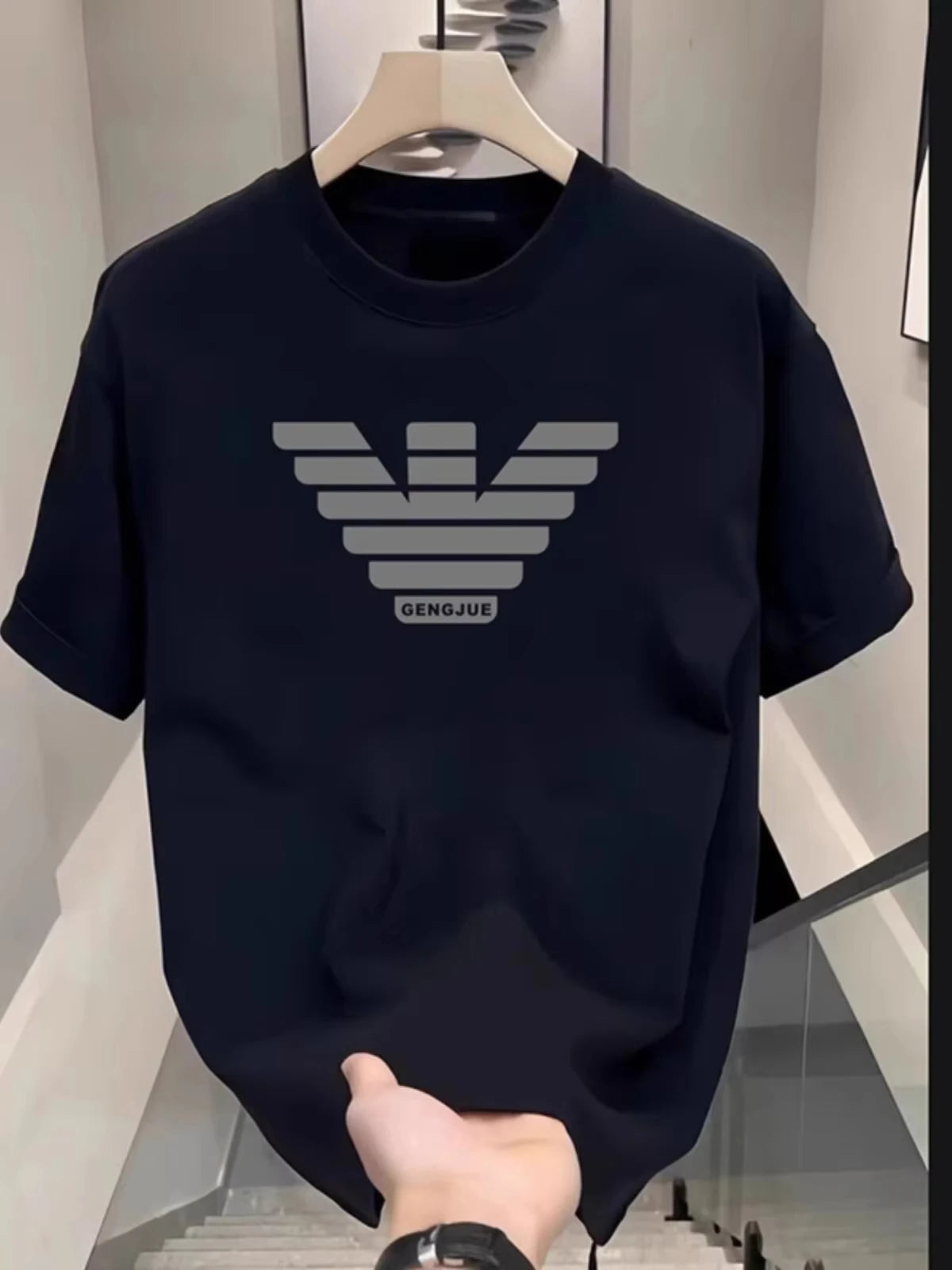 Camiseta de Algodón Holgada para Hombre y Mujer, Cuello Redondo