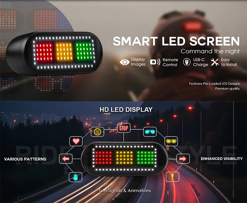 Luz LED para Casco de Bicicleta con Control Remoto Inalámbrico, Señal de Giro, Bocina, Luz Trasera de Advertencia, Accesorios para Ciclismo