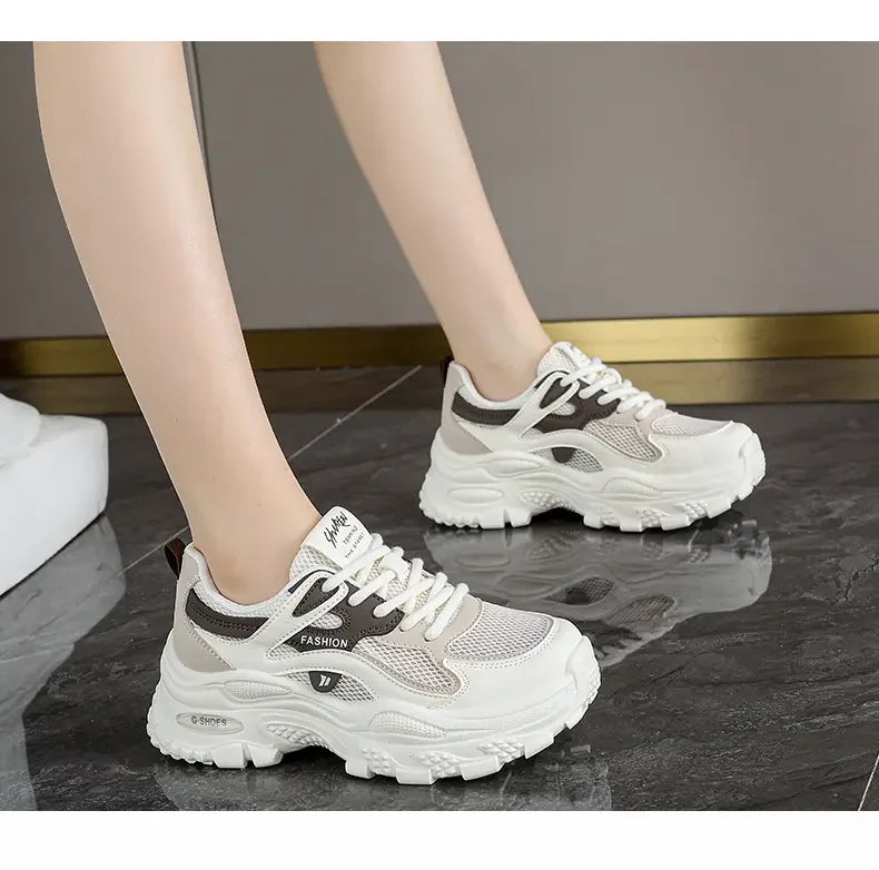 Zapatillas deportivas con plataforma para mujer transpirables