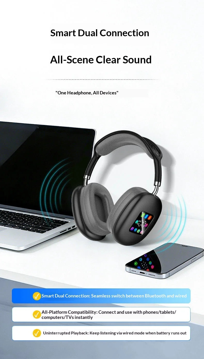 CEP-9 Auriculares Bluetooth 5.3 Pantalla LED Color