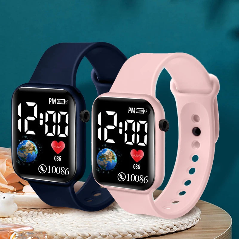 Relojes YIKAZE para niños, reloj Digital LED para niños, correa de silicona, reloj de pulsera electrónico de dibujos animados, reloj deportivo para niños y niñas, regalos