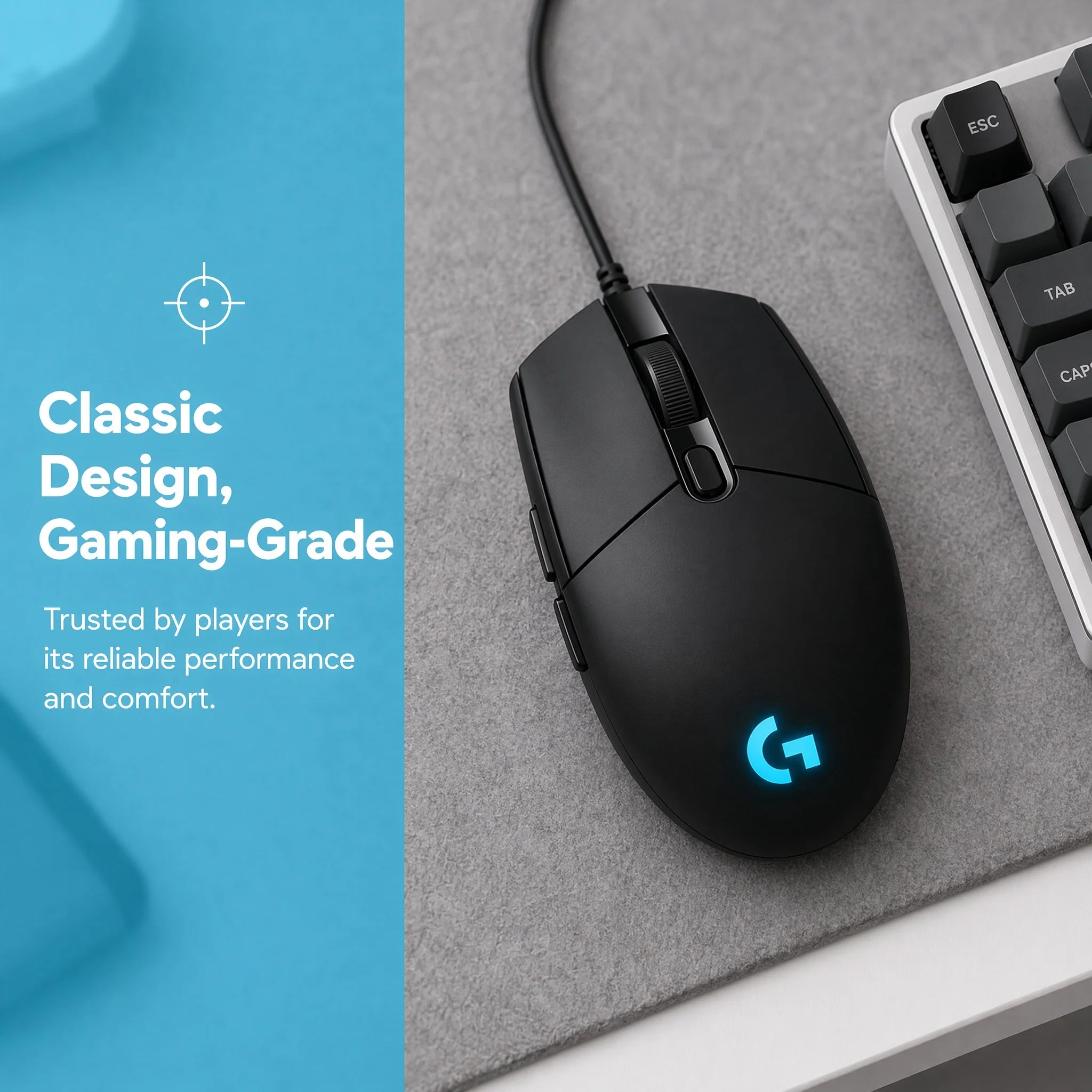 Ratón para Juegos Logitech G102 con Cable, LIGHTSYNC RGB, 8000 DPI, 6 Botones Programables para PC, Portátil y Deportes Electrónicos