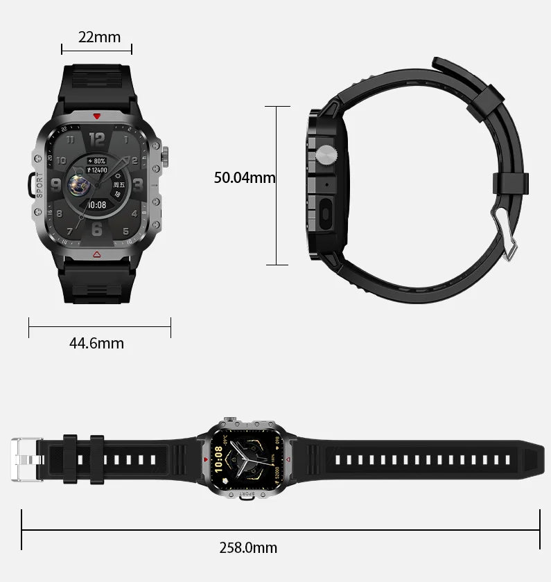 Reloj inteligente con llamada Bluetooth, electrónica, reloj inteligente militar, reloj de Fitness Digital, relojes de regalo para hombre y mujer, iOS, Android 2025, nuevo