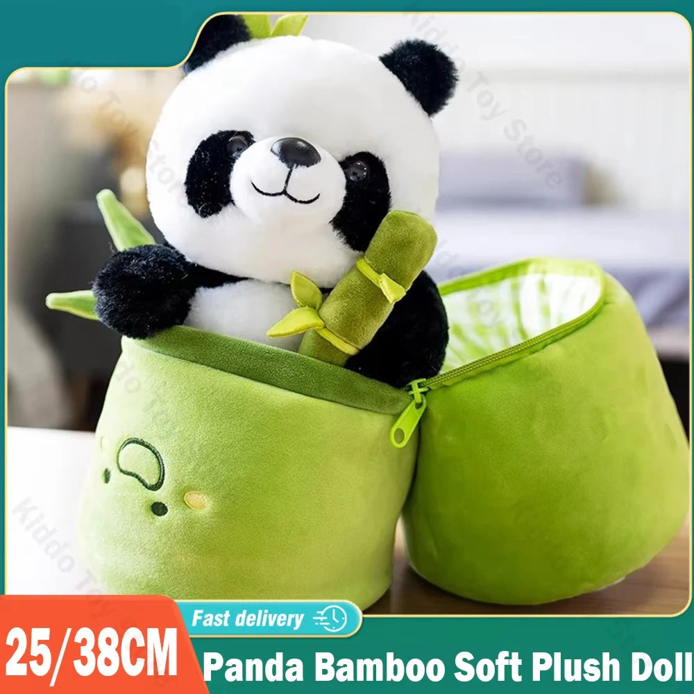 Peluche Panda de Bambú 25-38cm - Muñeco Suave para Niños