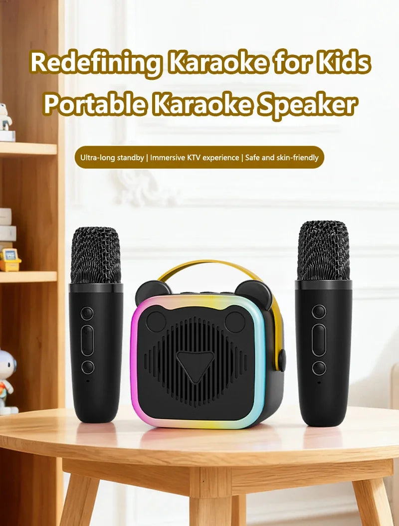 Mini Altavoz Bluetooth Portátil con Micrófono para Karaoke