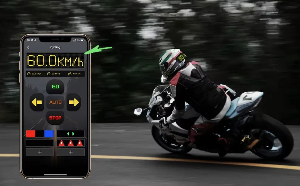 Pantalla Led para casco, luz de advertencia para casco de motocicleta, conducción nocturna, bricolaje, RGB, luz trasera para casco de bicicleta, pantalla LED programable por aplicación