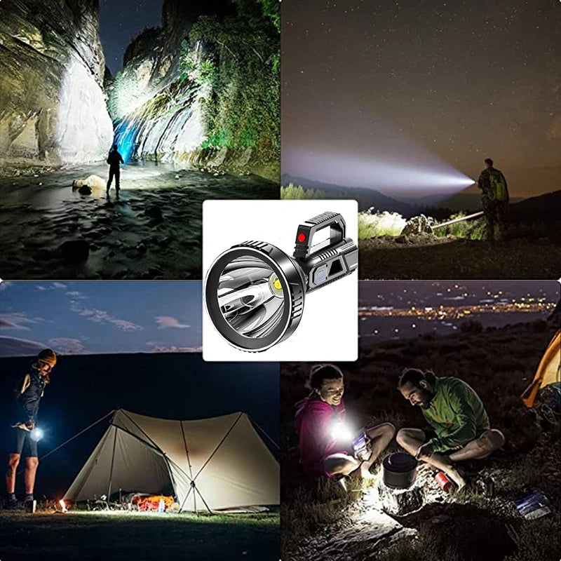 Linterna LED Portátil Reflectora Recargable para Acampar
