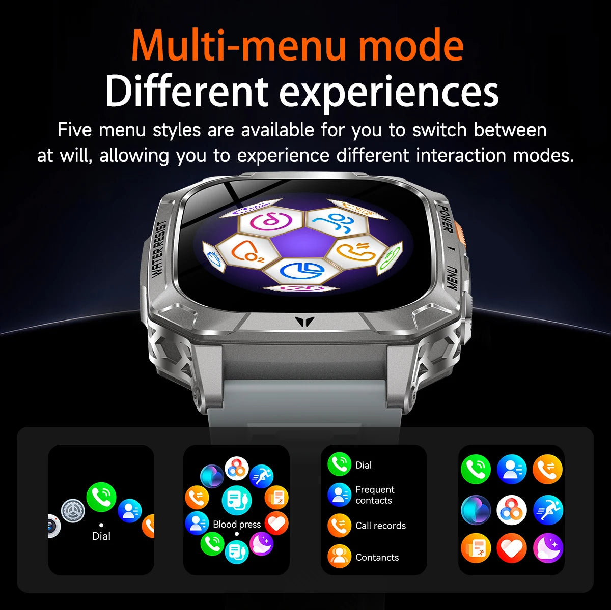 Reloj Inteligente LIGE Militar Batería 1400mAh Bluetooth