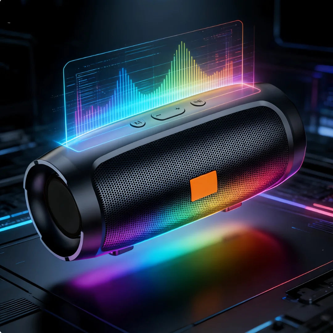 Altavoces Bluetooth J007 con subwoofer, altavoz envolvente estéreo para exteriores, resistente al agua, caja de sonido inalámbrica, compatible con Radio FM, tarjeta TF