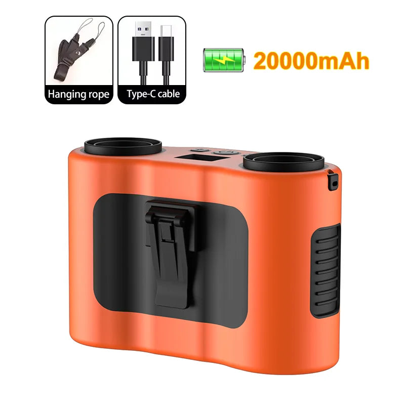 Ventilador de Cintura y Cuello Recargable 20000mAh