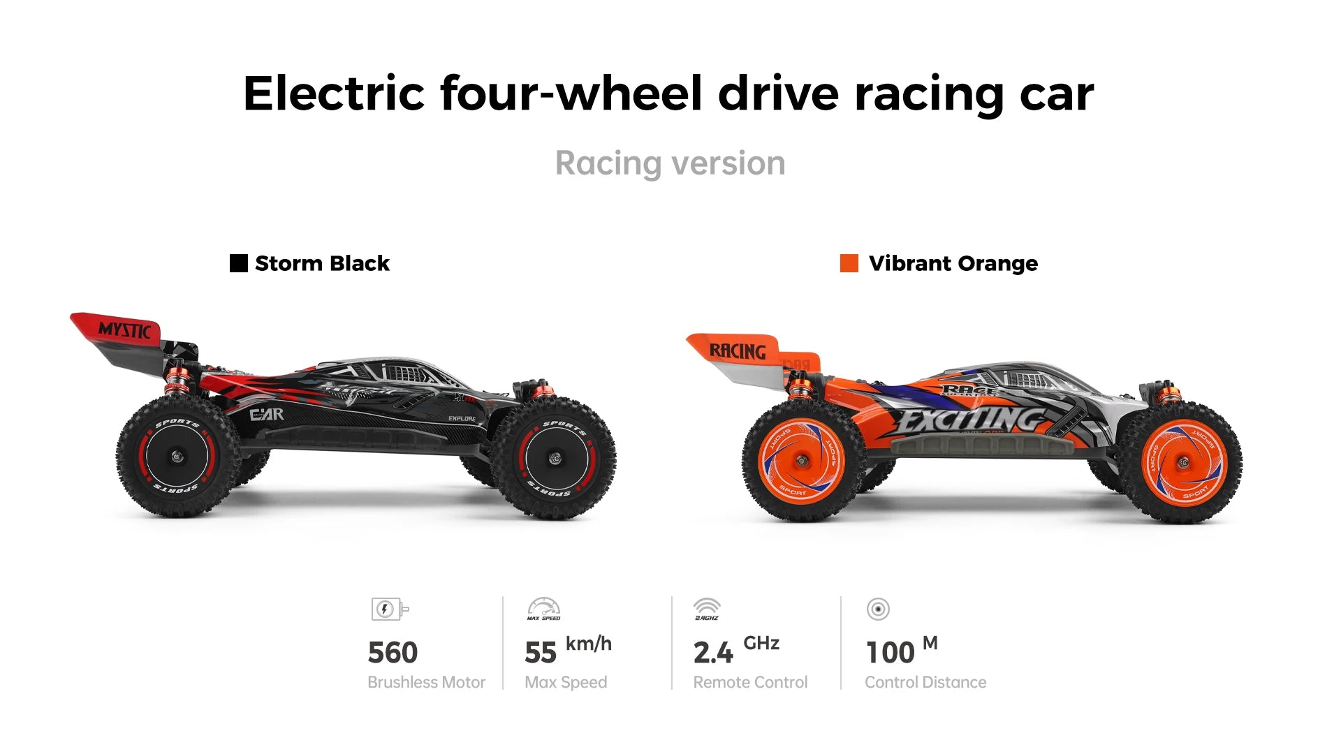 WLtoys 1/12 Autos RC 124008 124010 2.4G de Alta Velocidad   Coche de carreras teledirigido sin escobillas 4WD 60km/h, juguete para niños y adultos, regalo