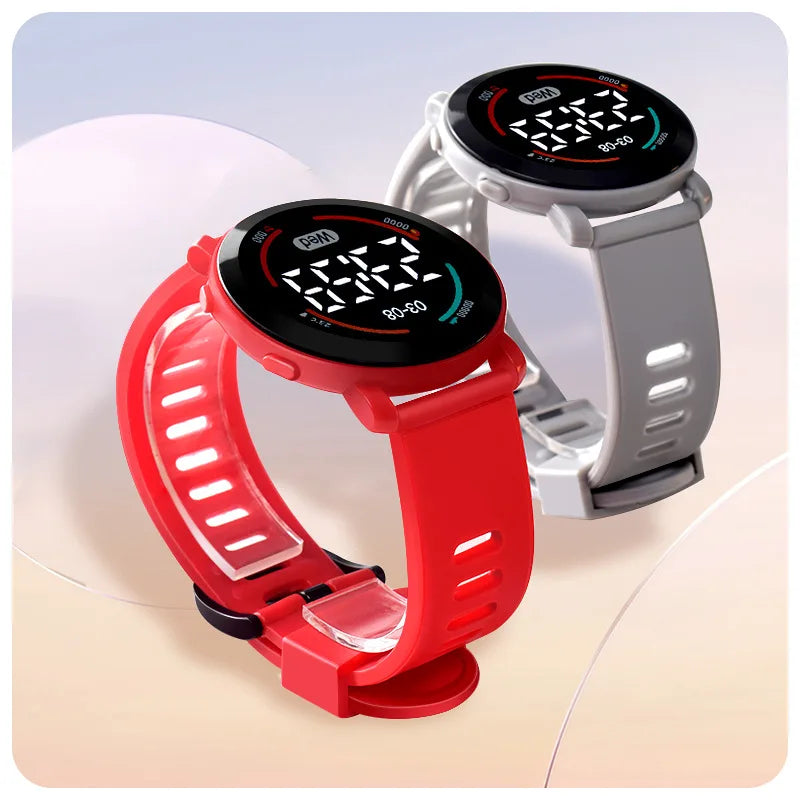 Reloj deportivo Digital LED para niños, pulsera electrónica resistente al agua, Spaceman, correa de silicona, relojes deportivos digitales