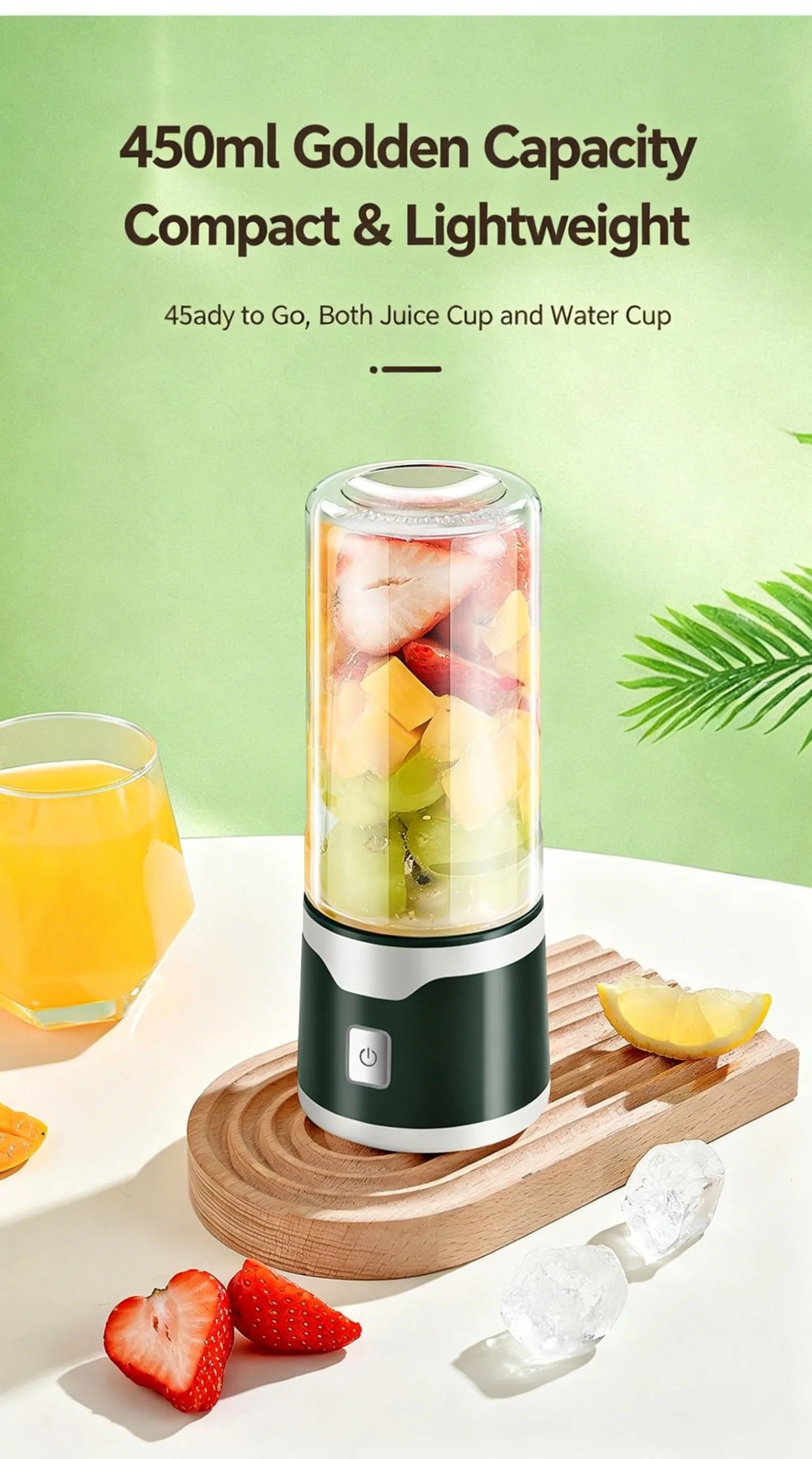 Licuadora Portátil USB con 18 Cuchillas Recargable