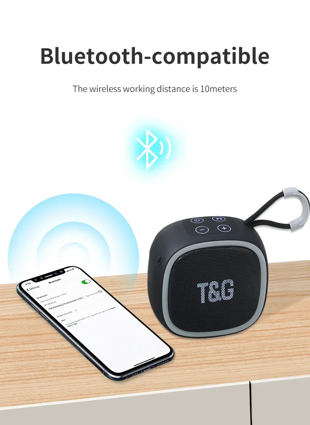 TG659 Mini Altavoz Bluetooth TWS HiFi Radio TF