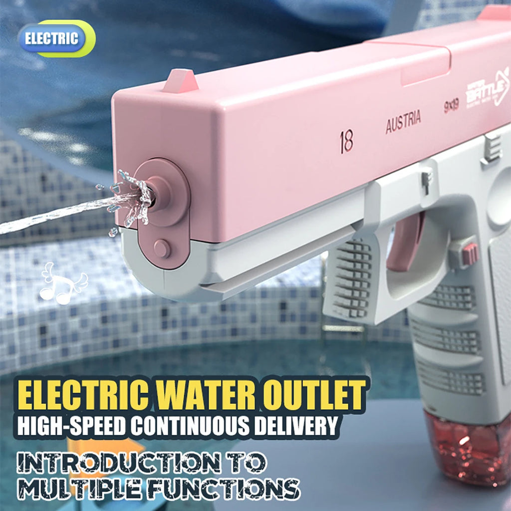 Pistola de agua eléctrica, juguetes de pulverización de agua, ráfagas, alta presión, carga fuerte, energía, agua, pistolas de juguete automáticas para niños