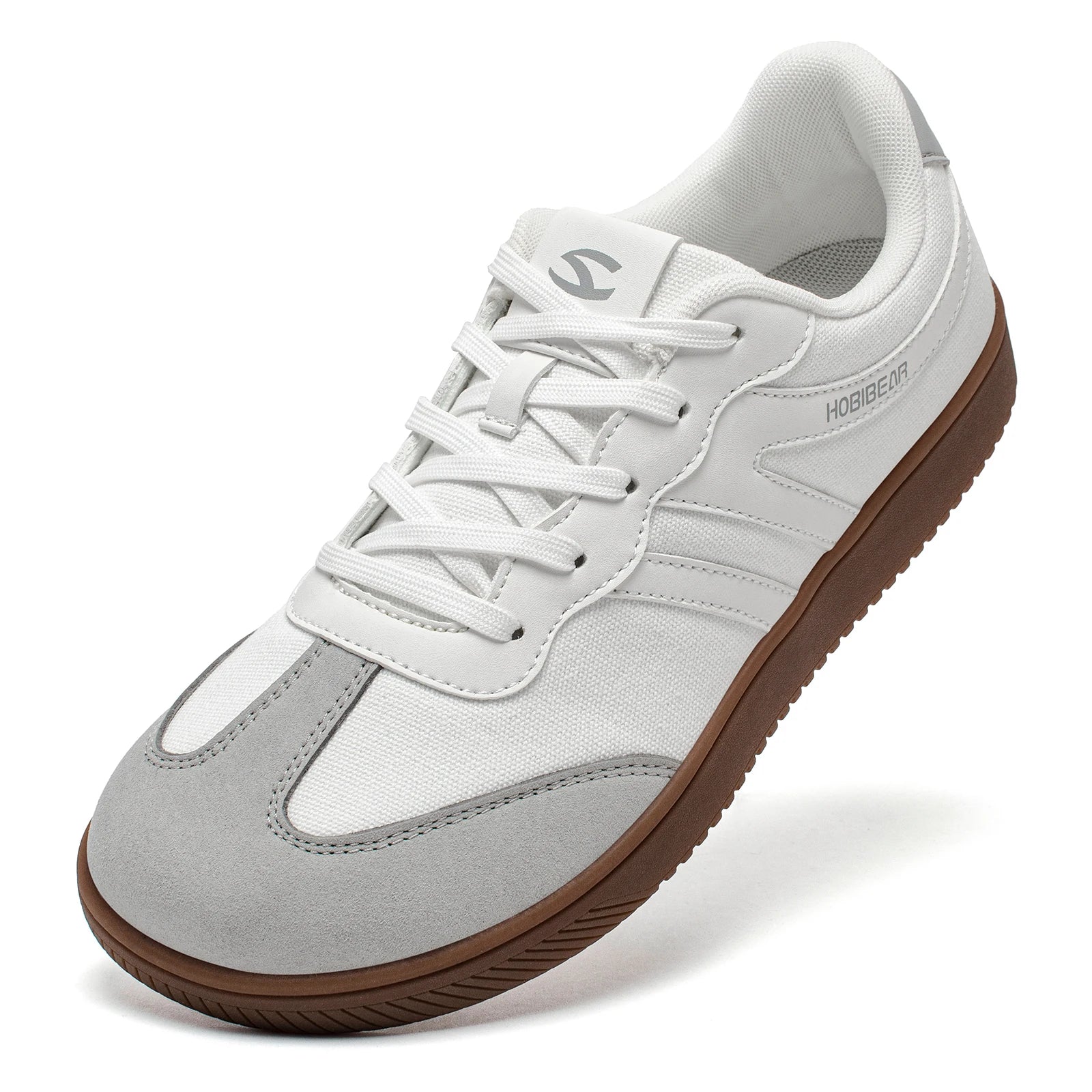 HOBIBEAR Zapatos de punta ancha para hombre y mujer, zapatillas de deporte de tela minimalista con cordones, zapatos casuales para caminar