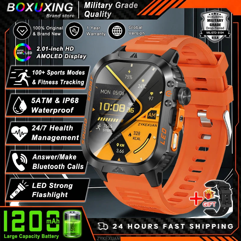 Reloj Inteligente Militar con Batería de 1200mAh