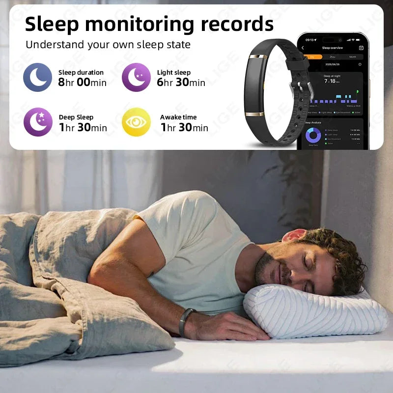 Reloj Inteligente sin Pantalla Monitor Cardíaco y Sueño
