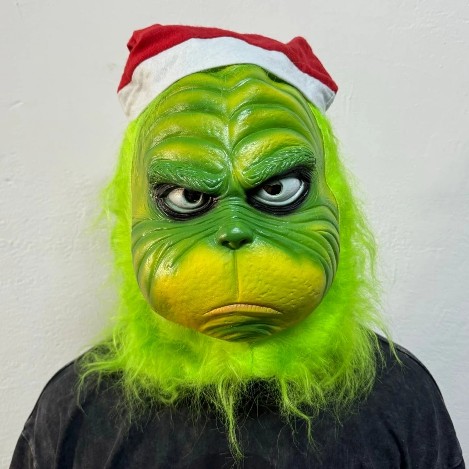 Máscara de Halloween de juego de rol de monstruo verde, disfraz de látex, accesorios de fiesta, accesorios de decoración de disfraces verdes