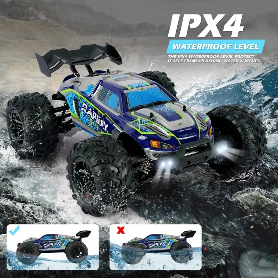 Coche Todoterreno RC 4WD sin Escobillas, Alta Velocidad 50-80 KM/H