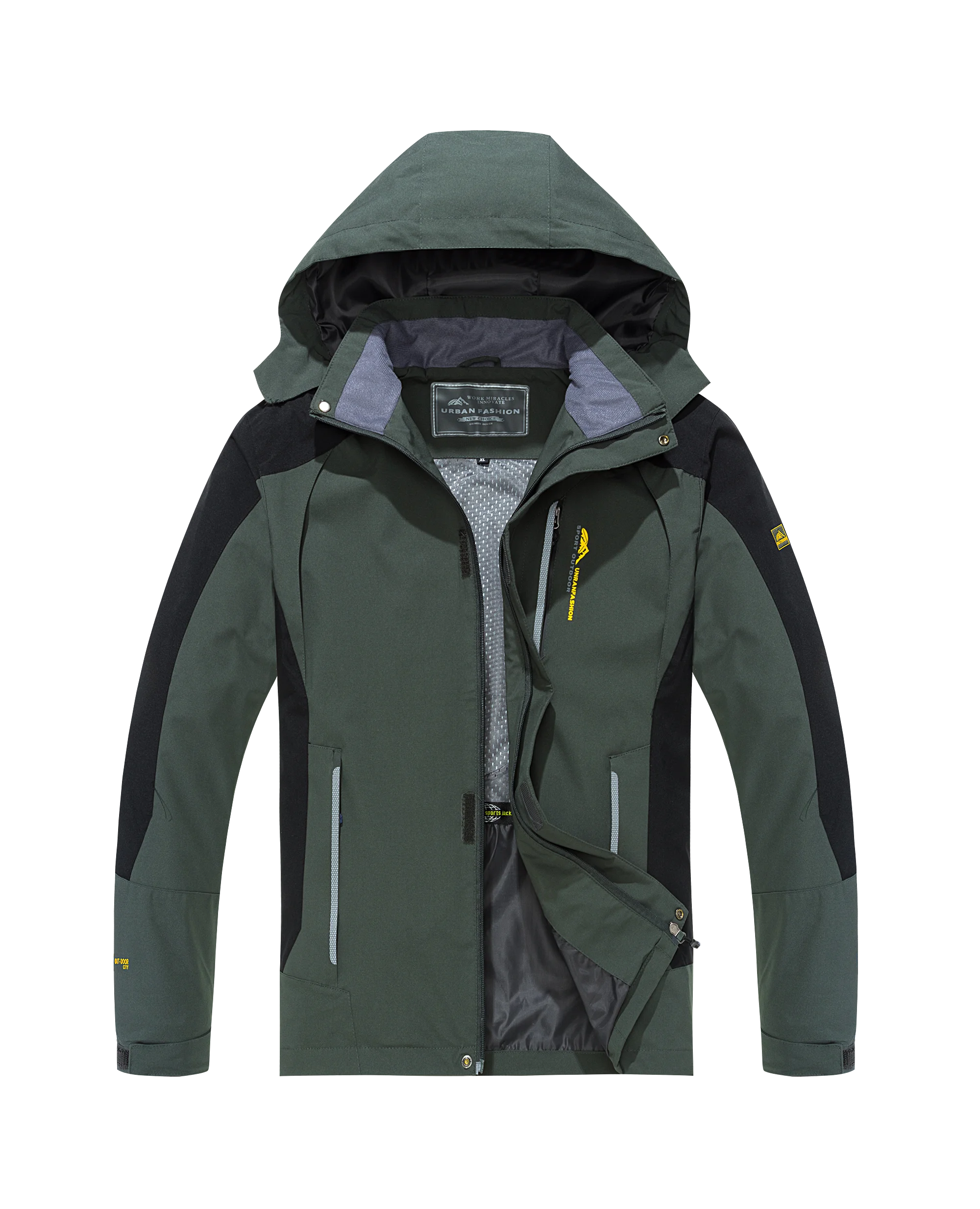 Chaqueta de Senderismo Impermeable para Hombre, Cortavientos, Outdoor