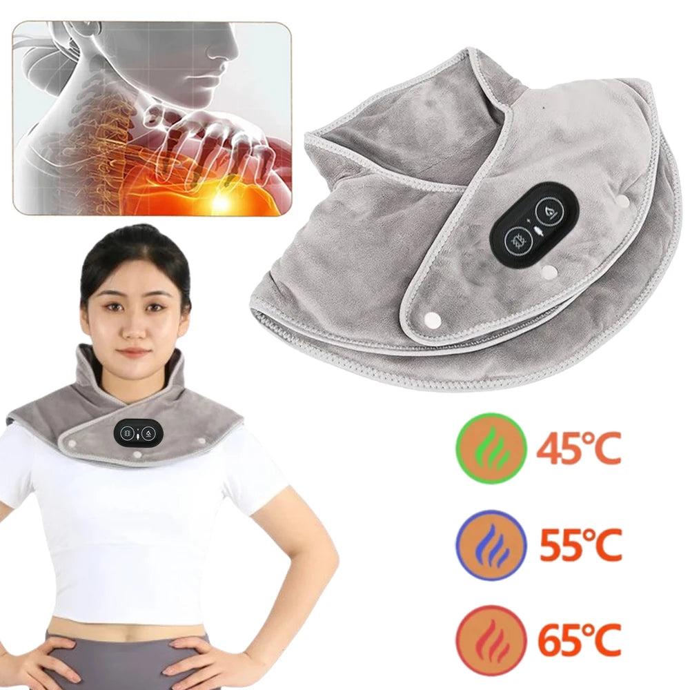 Almohadilla Térmica para Cuello y Hombros con Vibración