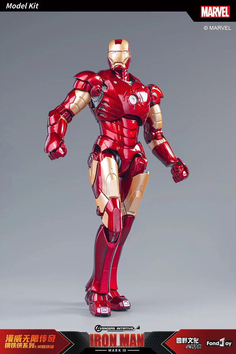 Caliente Fondjoy Marvel IronMan MK3 ensamblar juguetes Iron Man modelo 15cm Material ABS 1/12 escala figuras de acción juguetes niño regalos de cumpleaños