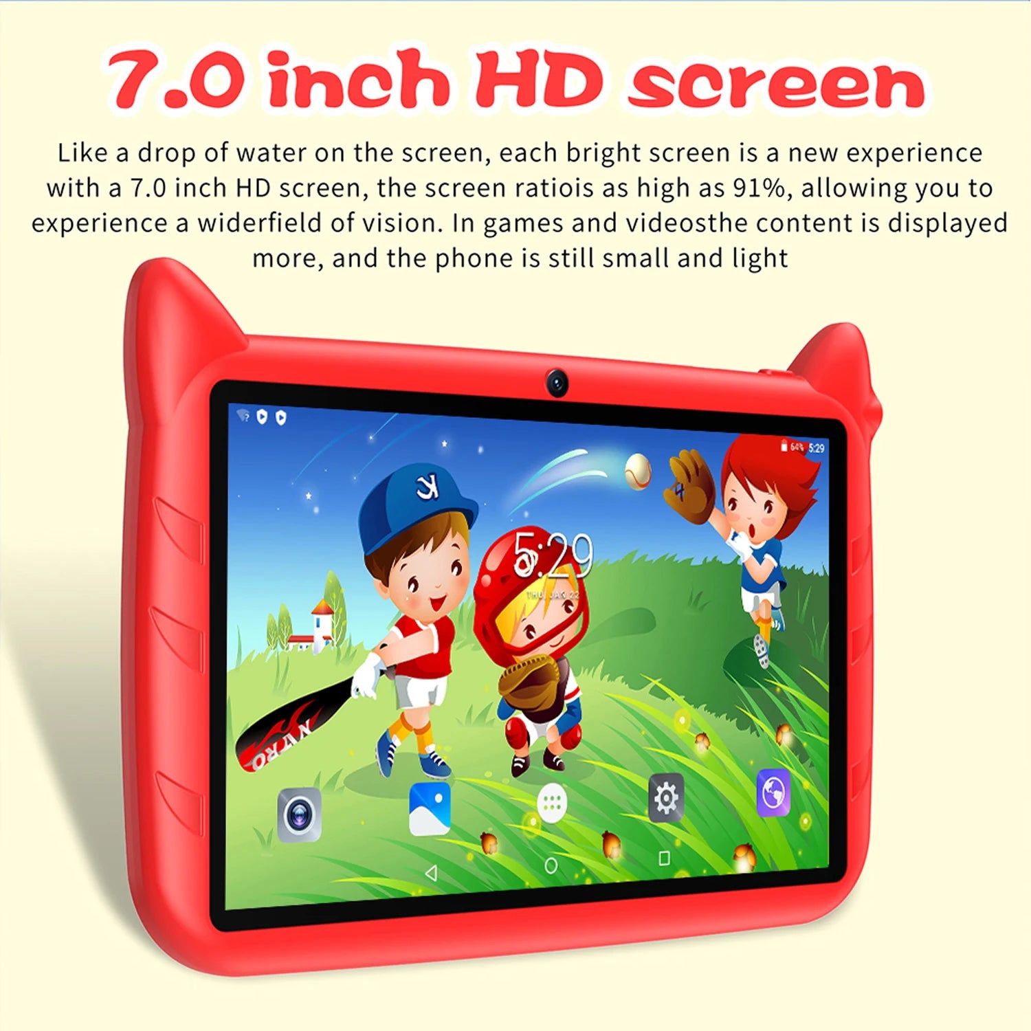 Nuevo Google 5G WiFi tabletas para niños 7 pulgadas Quad Core 4GB RAM 64GB ROM barato para niños regalo educativo aprendizaje 4000mAh Tablet Pc