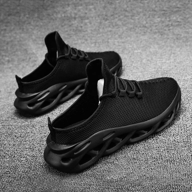 YRZL medias zapatillas de deporte para hombre, zapatos casuales de moda, zapatillas deportivas ligeras de punto transpirable para exteriores, zapatillas para caminar con amortiguación