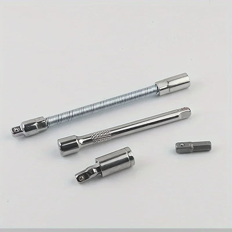 Kit de herramientas de reparación de automóviles/bicicletas, llave dinamométrica de trinquete, llave inglesa, destornillador, juego de enchufes para mecánicos de automóviles, entusiastas del bricolaje, 46 Uds.