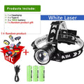 Linterna Frontal LED 800W Recargable, Sensor IR, Alcance 5000m