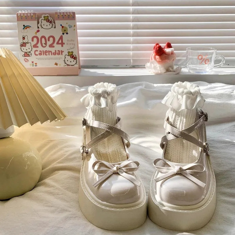 Zapatos Mary Jane de Tacón Grueso con Plataforma para Mujer