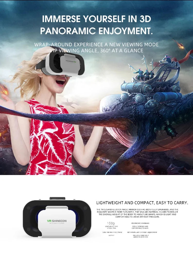 Gafas 3D VR de realidad virtual, lentes para casco inteligente, dispositivos de realidad virtual para teléfonos celulares, smartphones y visualizadores.