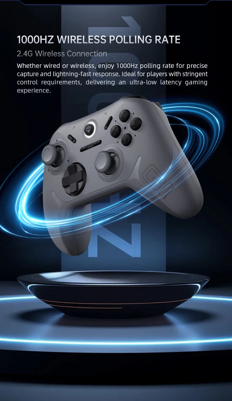 MACHENIKE-controlador inalámbrico G1 para videojuegos, Joystick de disparo de efecto Hall con tasa de orollamiento de 1K para Nintendo Switch, PC, iOS y Android