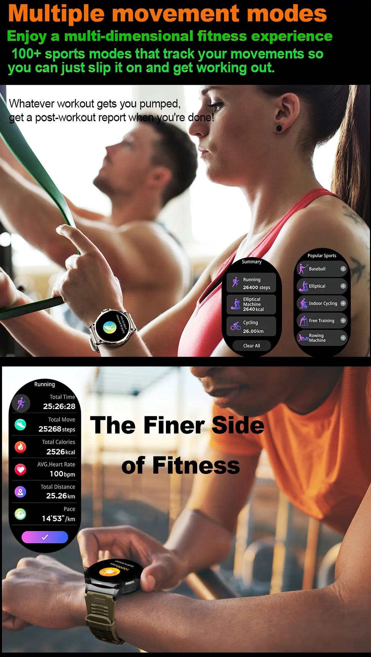 Reloj Inteligente Deportivo AMOLED 1.85 GPS