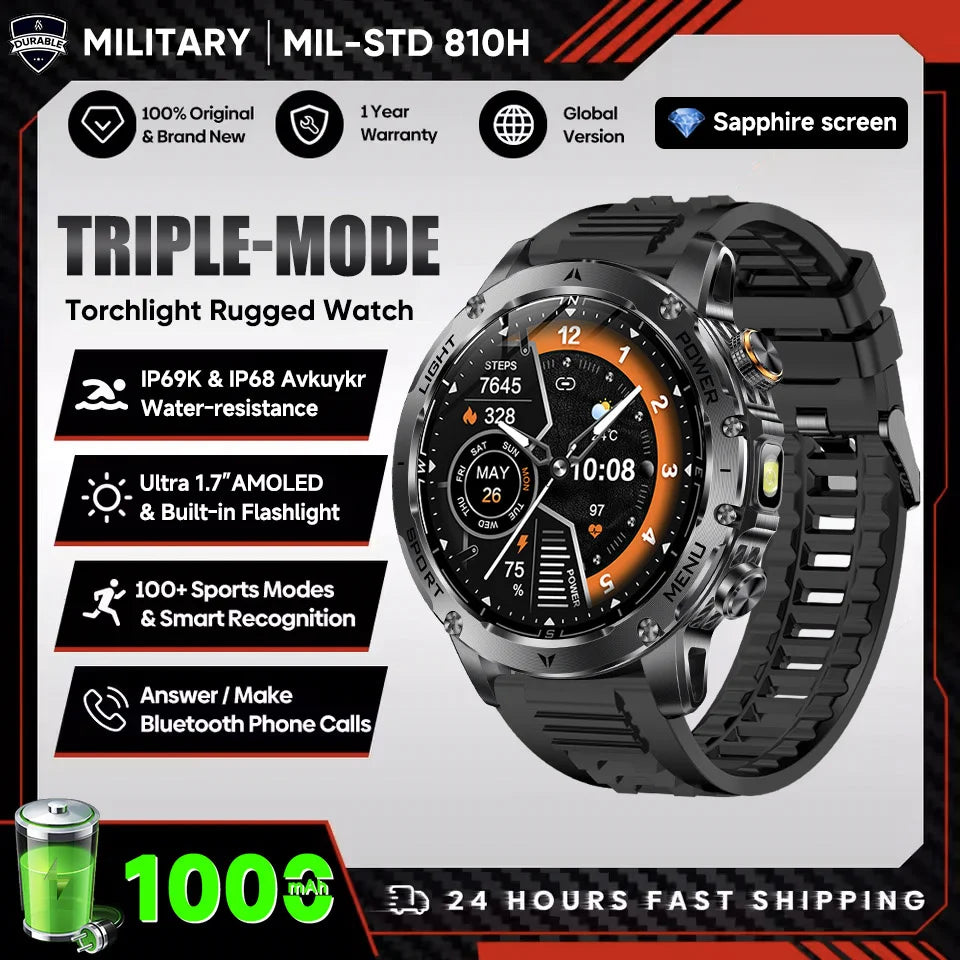 Reloj Inteligente AMOLED GPS Bluetooth Fitness