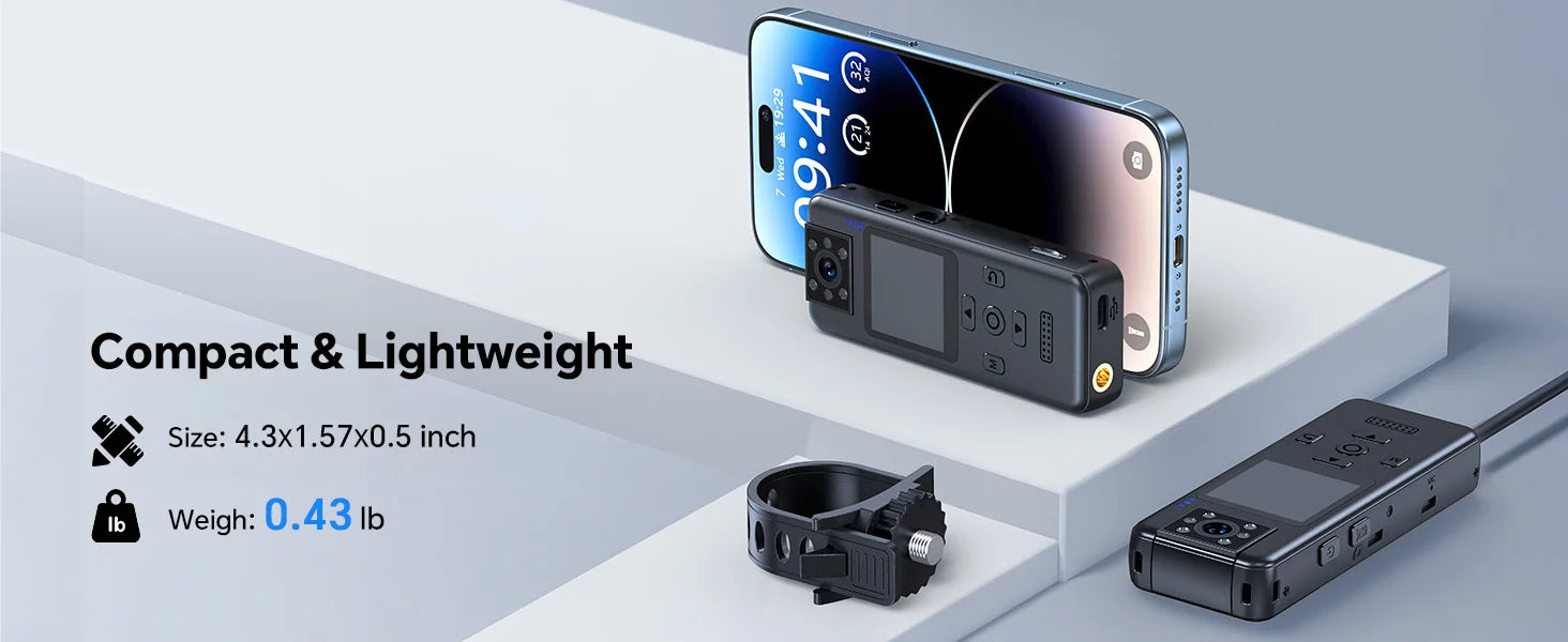 Mini cámara deportiva 4K WiFi H86 con visión nocturna y doble batería