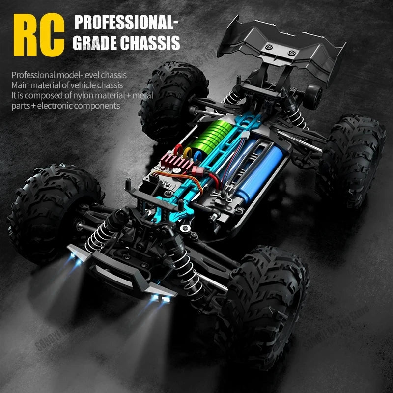 Auto RC 4x4 Todoterreno Alta Velocidad 50-80 km/h Escala 1:16