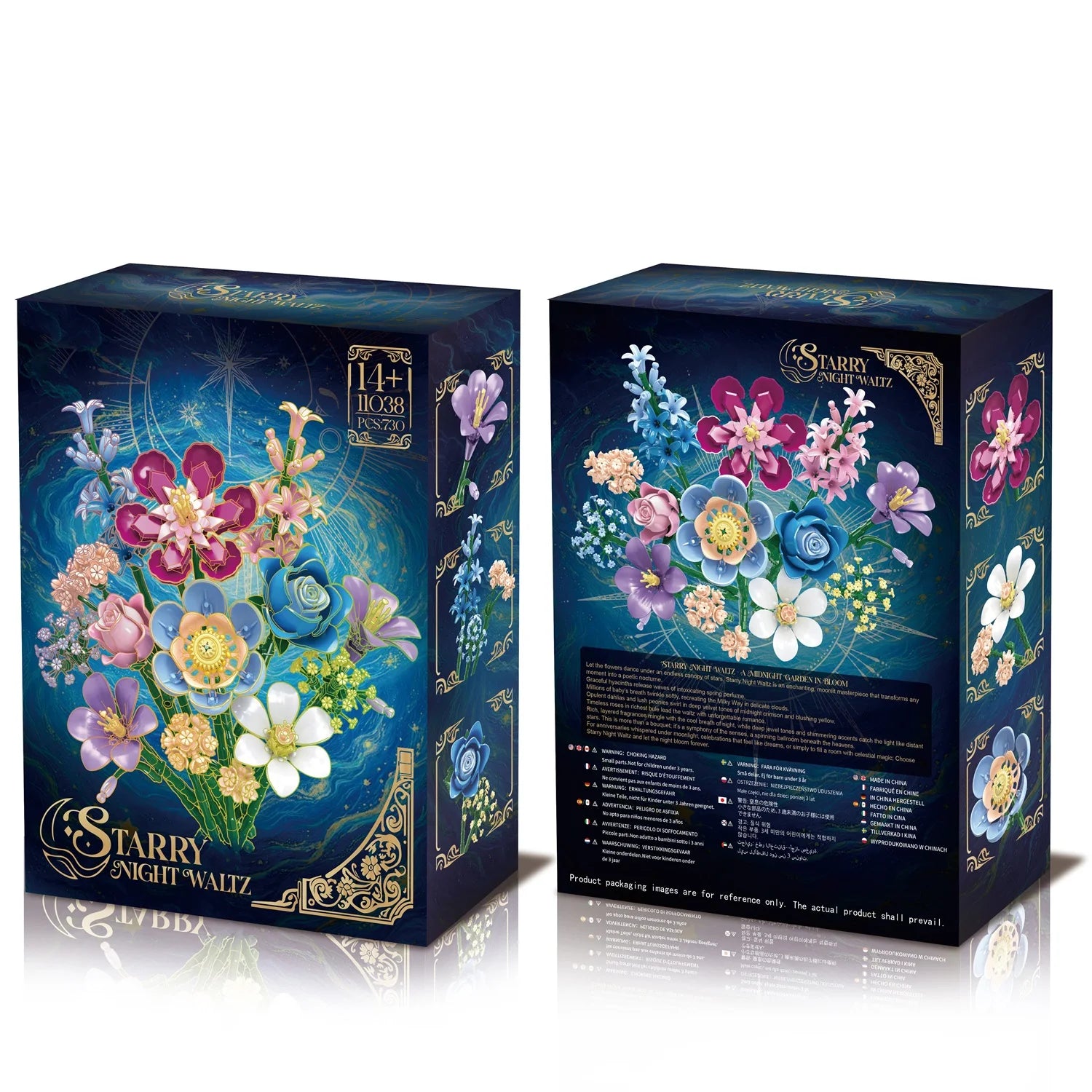 Bloques de Construcción de Ramo de Flores 11038, Modelo Creativo de Rosa y Jacinto para Armar, Decoración para el Hogar, Regalo de San Valentín para Mujeres Adultas, 730 Piezas