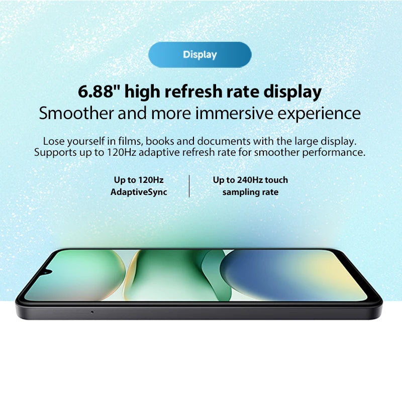 Xiaomi Redmi A5 4G | Pantalla 6.88" 120Hz, 5200 mAh, Cámara 32 MP