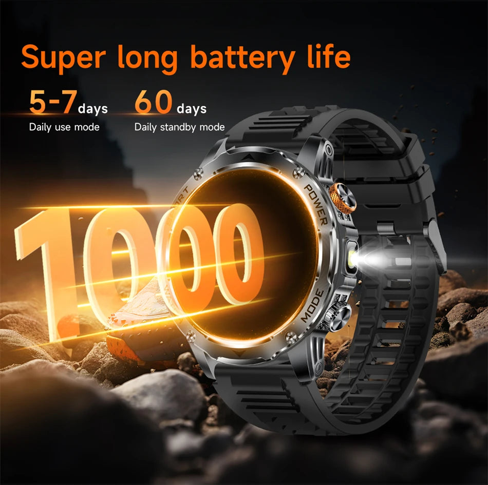 Reloj Inteligente LIGE con Linterna y Batería 1000mAh