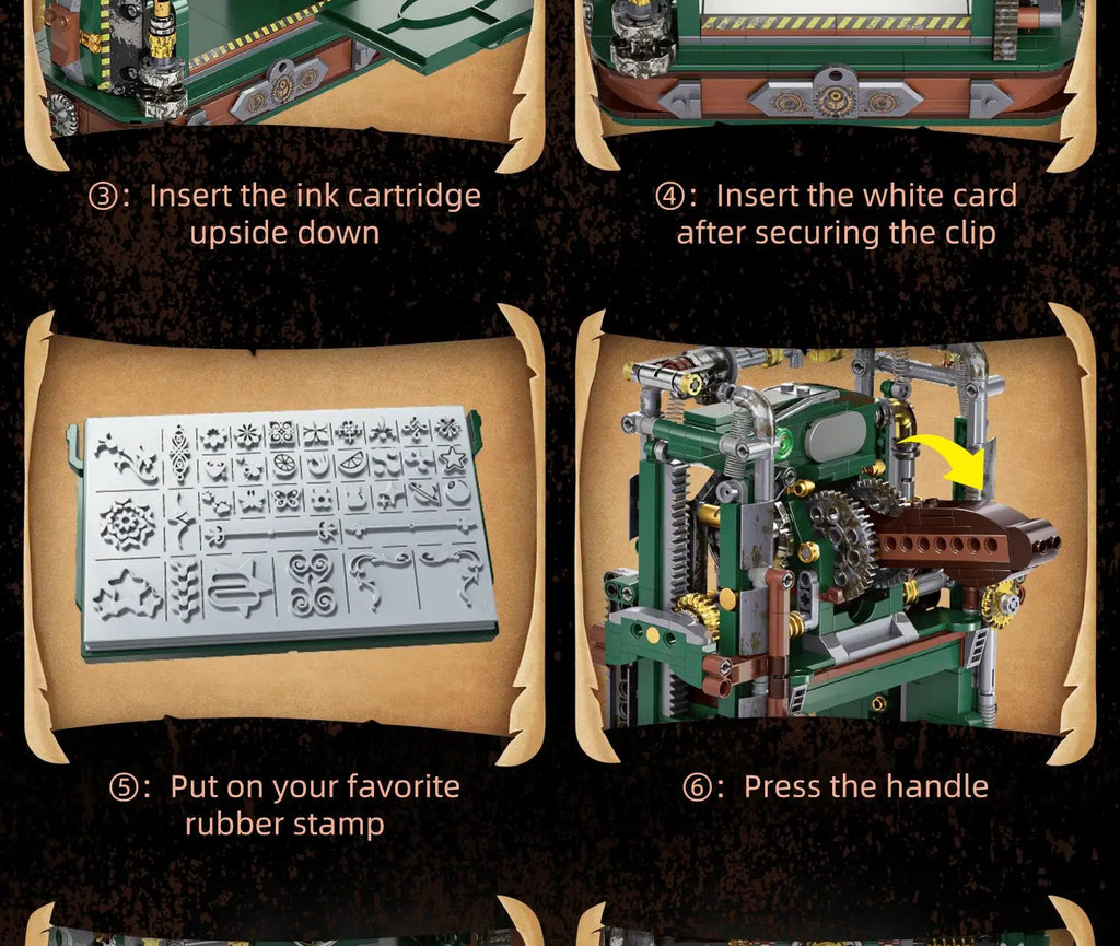 Juego de Bloques de Construcción JAKI Retro con Diseño de Prensa de Impresión, Simulación de Prensa de Impresión, Decoración para el Hogar, Juguete de Ensamblaje DIY, Regalo de Cumpleaños