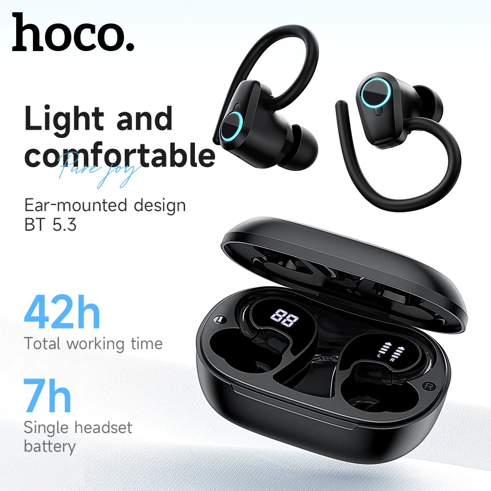 HOCO EQ8 Auriculares Bluetooth 5.3 Pantalla LED HiFi